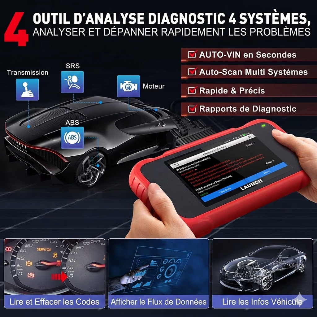 Valise diagnostic LAUNCH CRP123E V2.0 | GarageDiscount31 - photo produit 1