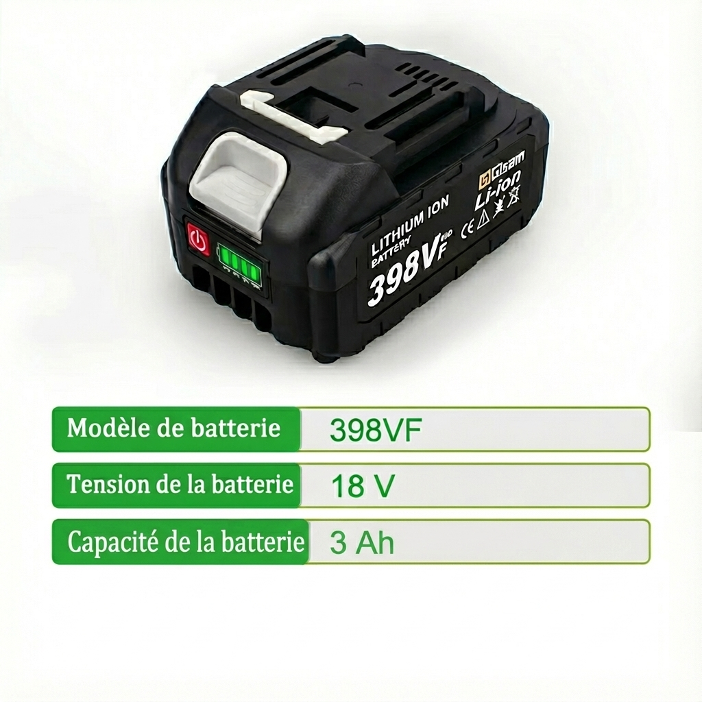 Batterie Rechargeable Gisam 18V Li-ion | Compatible Outils Makita Série B
