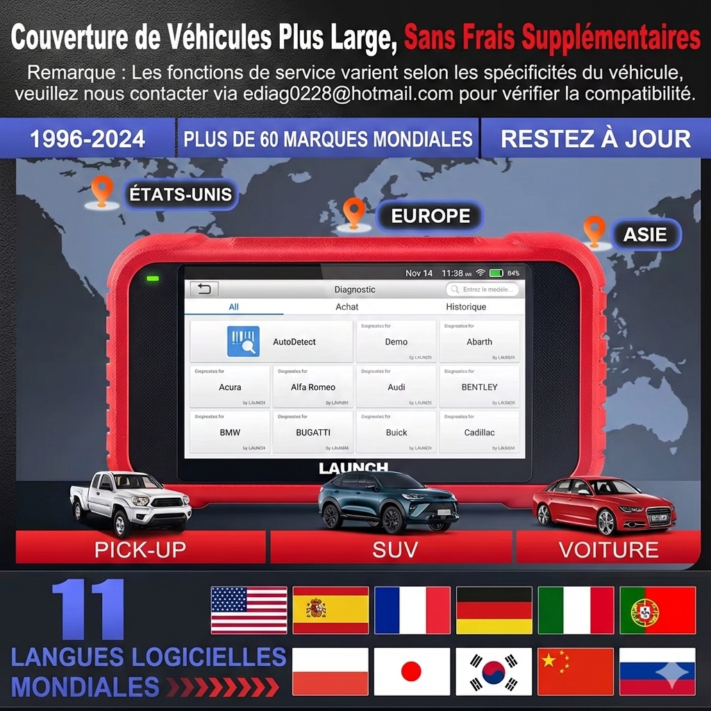 Valise diagnostic LAUNCH CRP123E V2.0 | GarageDiscount31 - photo produit 4