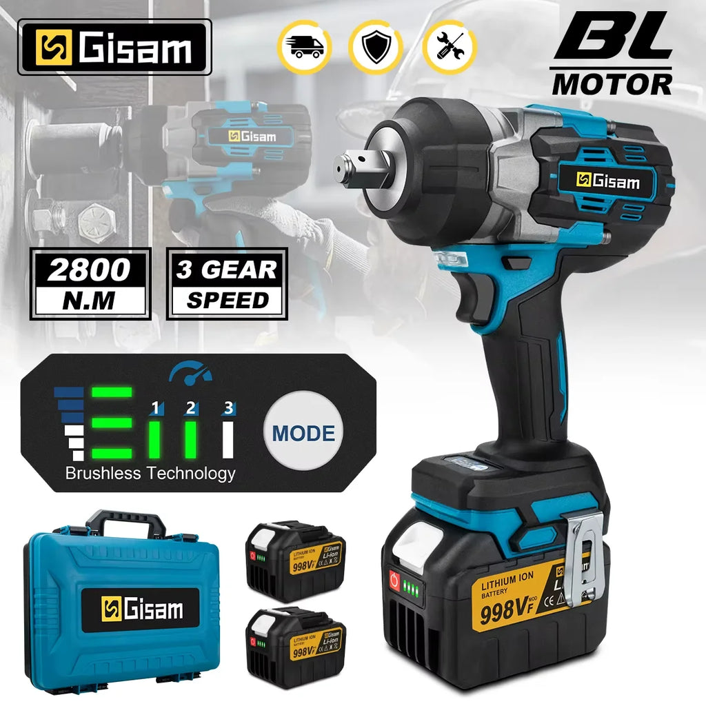 Clé à Choc Brushless 2800 Nm – Gamme Extrême | Compatible batteries Makita