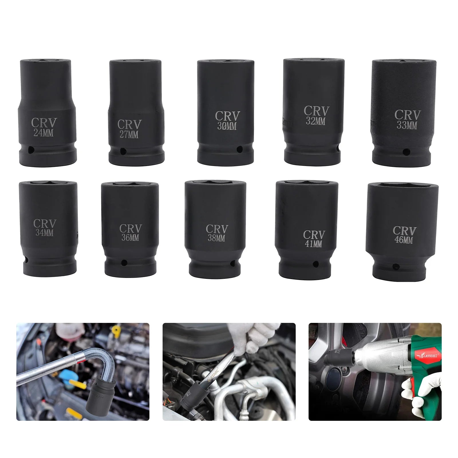 Coffret douilles a choc 24-46 mm | GarageDiscount31 - photo produit 3
