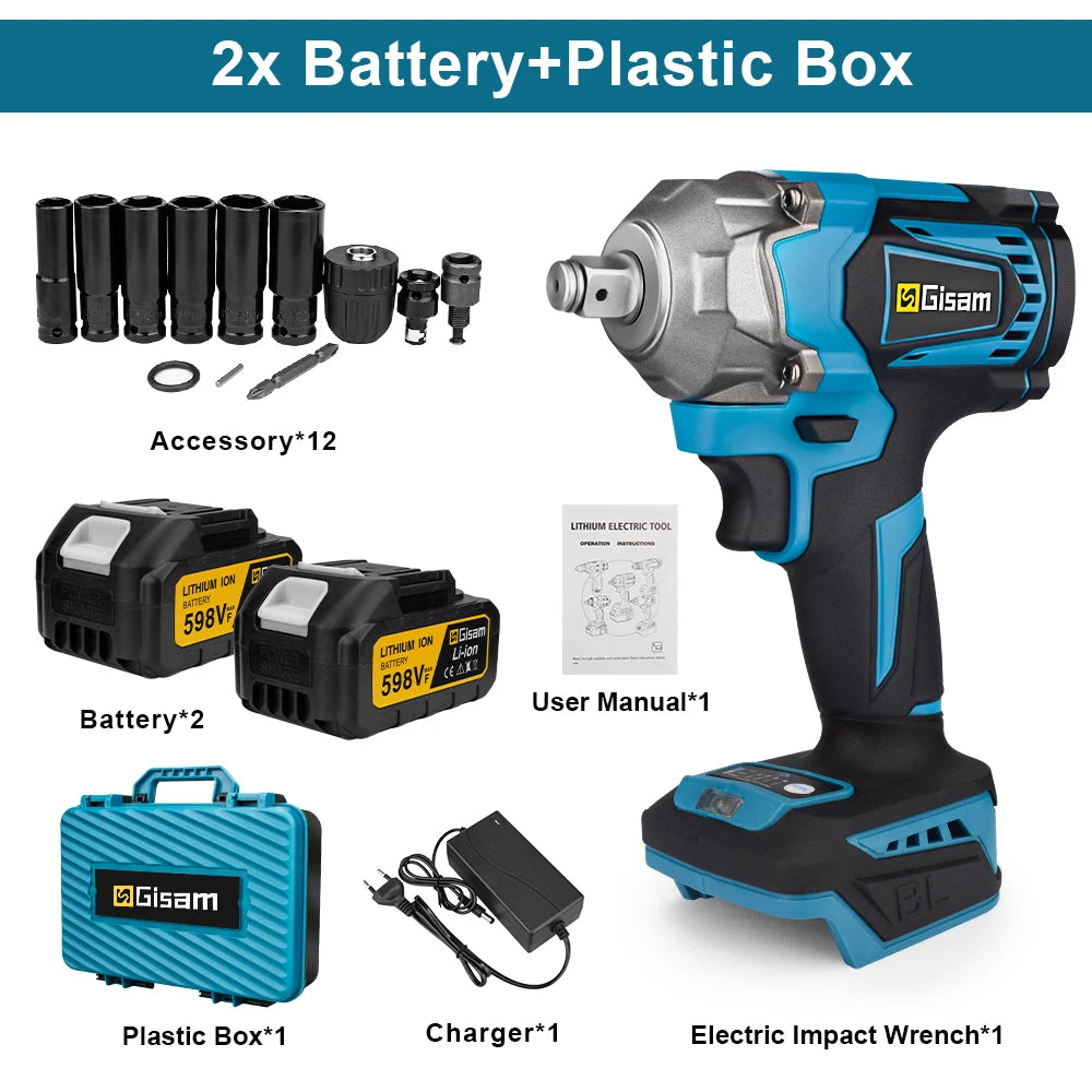 Clé à Choc Brushless 1200 Nm – Compact & Puissante | Compatible batteries Makita