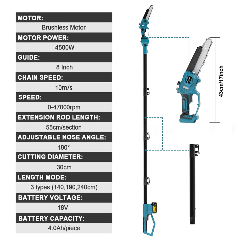 Tronconneuse perche sans fil 20 cm | GarageDiscount31 - photo produit 6