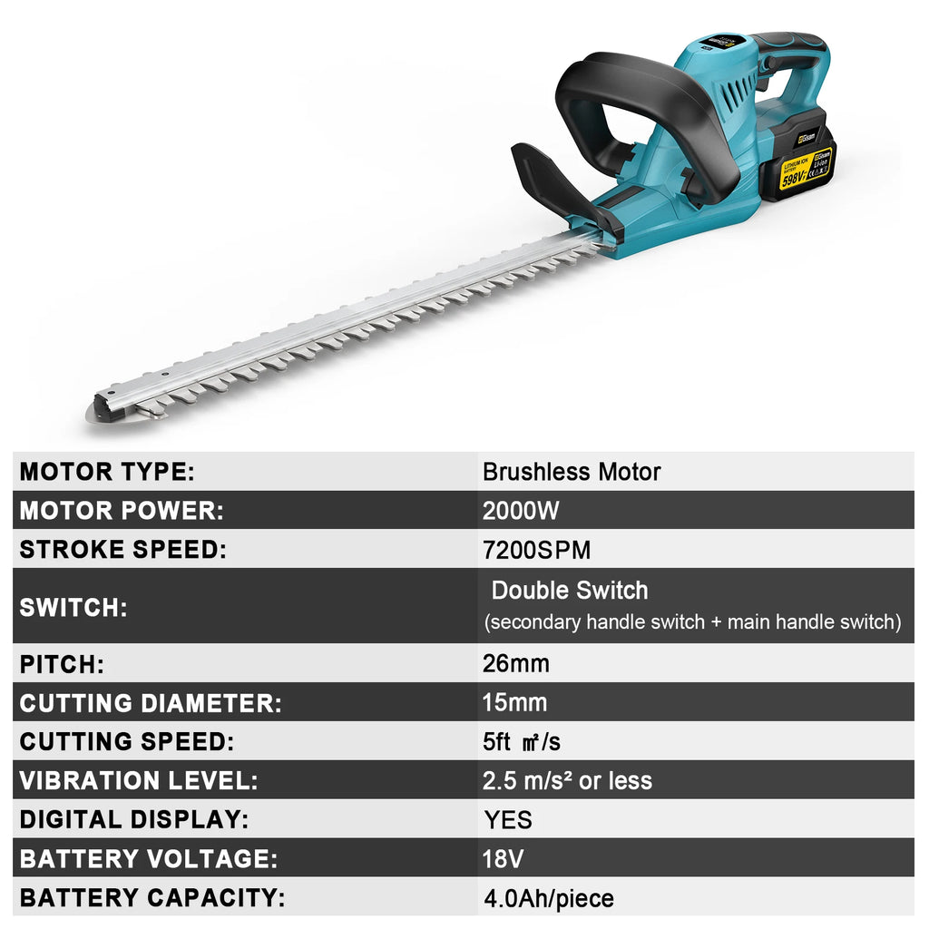 Taille-haie sans fil 18V | GarageDiscount31 - photo produit 6