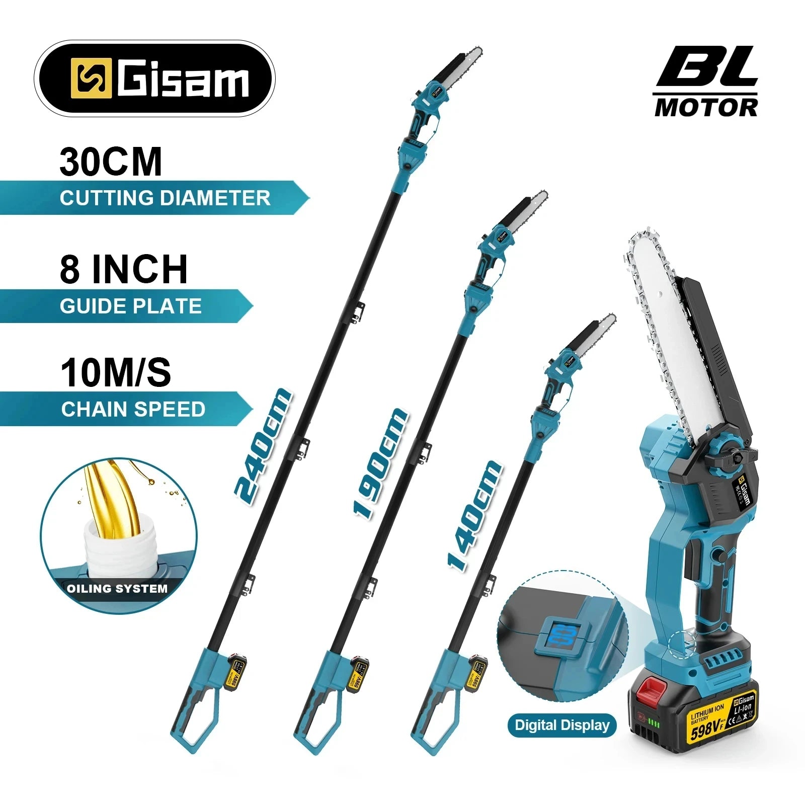 Tronconneuse perche sans fil 20 cm | GarageDiscount31 - photo produit 1