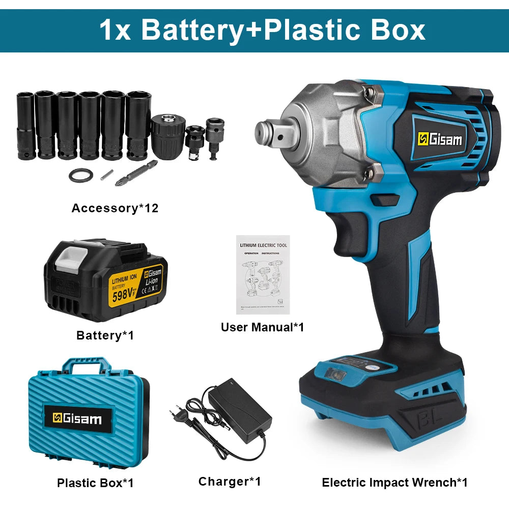 Clé à Choc Brushless 1200 Nm – Compact & Puissante | Compatible batteries Makita