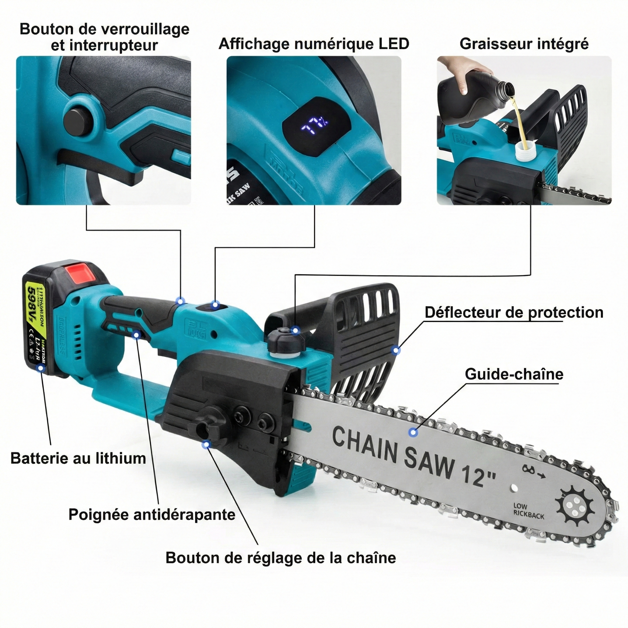 Tronconneuse sans fil 30 cm | GarageDiscount31 - photo produit 5